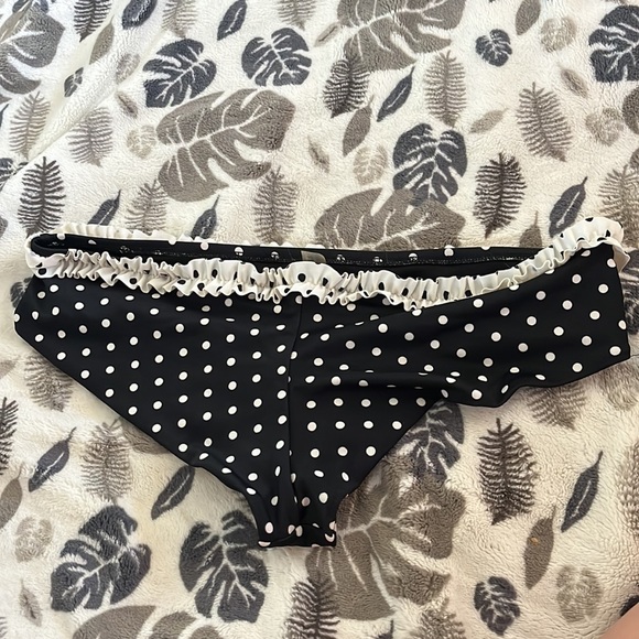 I am selling a Victoria’s Secret bottom with poka dots and ruffles on the top - Picture 2 of 3